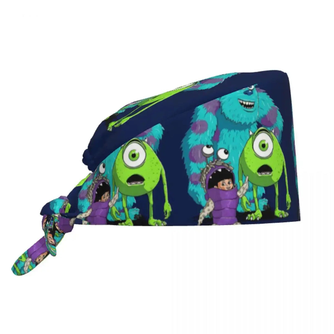 Personalisierte verstellbare Arbeitsmütze mit Monsters University Cartoon, chirurgische Mütze für Männer und Frauen, chirurgische Mütze für Krankenschwestern, Ärzte und Chirurgen MedSurgery Store For Digital Health