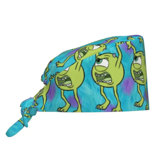 Personalisierte verstellbare Arbeitsmütze mit Monsters University Cartoon, chirurgische Mütze für Männer und Frauen, chirurgische Mütze für Krankenschwestern, Ärzte und Chirurgen MedSurgery Store For Digital Health