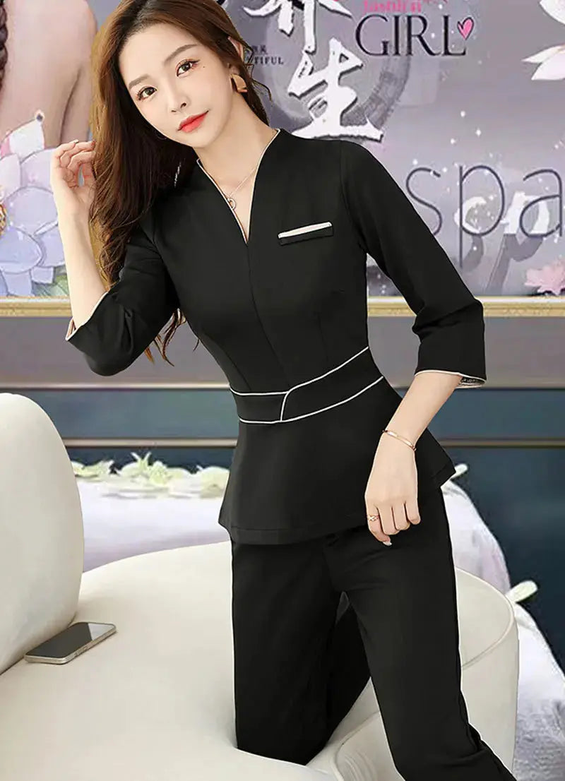 Sommer-Ästhetik-Uniform, Kurzarm-Schönheitssalon-Anzug, Damen-Spa-Ästhetikerin-Kleidung, Hotel-Massage-Arbeitskleidung, Koreanische Overalls-BC MedSurgery Store For Digital Health