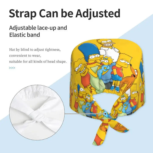 Personalisierte Die Simpsons Cartoon Cartoon medizinisches Personal Scrubs Hut Männer Frauen medizinische Krankenpflege chirurgische Scrub Kappen MedSurgery Store für digitale Gesundheit