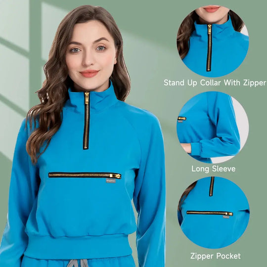 MSORMOSIA Elite Surgical Jacket - Elastische OP-Jacke mit professionellen Taschen (MSO-42035-37) CJdropshipping