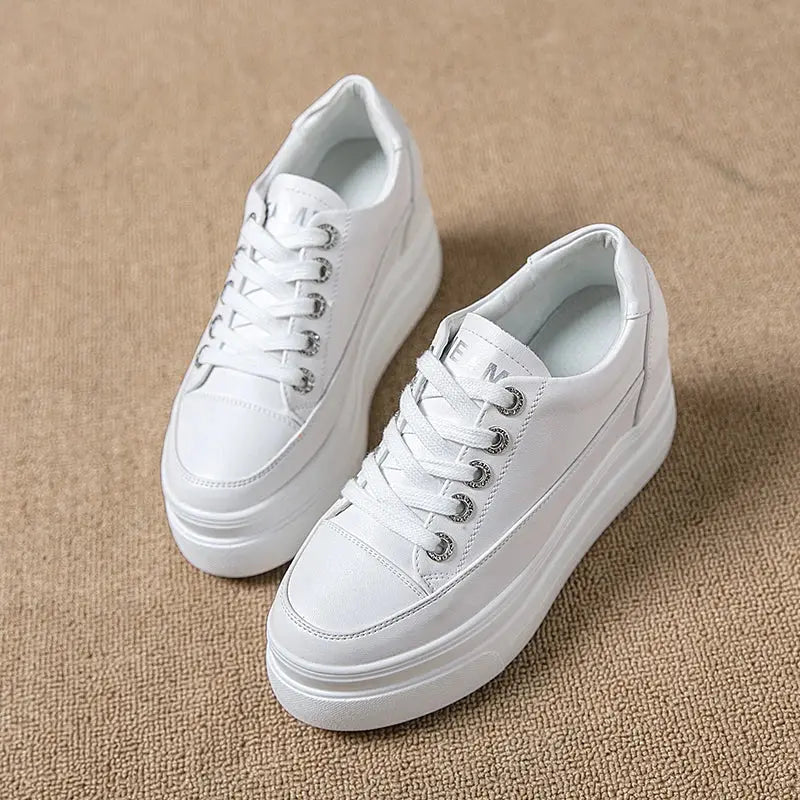 chaussures ete femme espadrille femme basket femme compensé Damen lässige Turnschuhe, atmungsaktiv und bequem weiße Schuhe mit 8CM Fersen, Plattform Höhe steigen, Herbst, 2022 MedSurgery Store For Digital Health