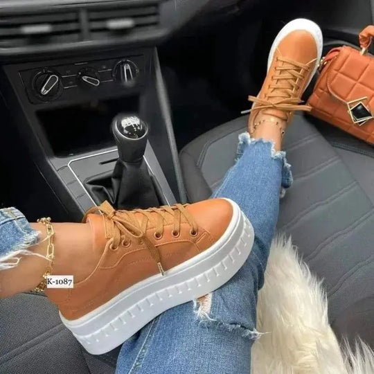 Weiße Schuhe, Damen Freizeitschuhe, Neue 2025 Plateau-Sneakers, Einfarbige Damenschuhe, Trendige Leichte PU Vulkanisierte Schuhe MedSurgery Store For Digital Health