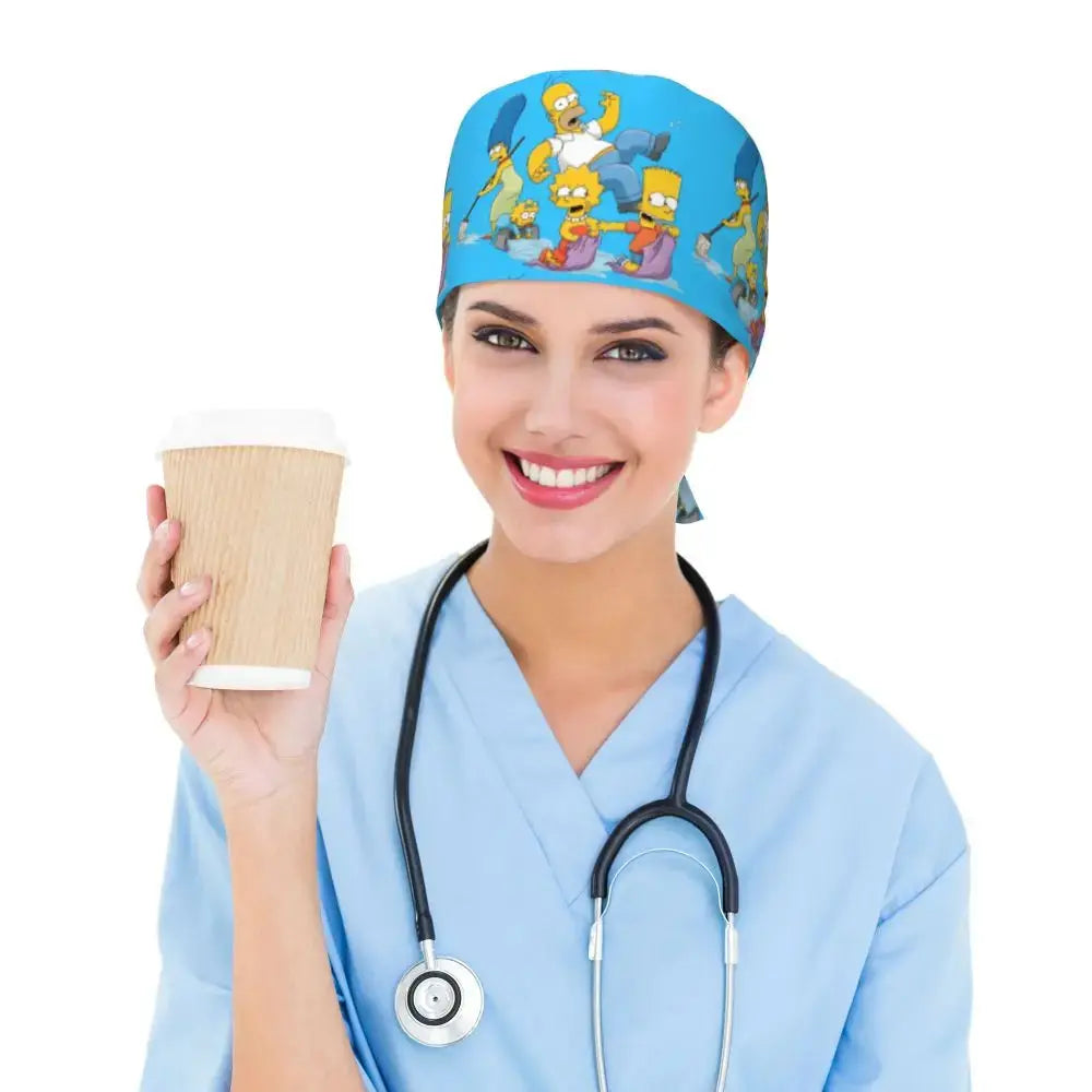 Personalisierte verstellbare Arbeitsmütze mit Gehirn Explosion, Simpsons chirurgische Kappe, chirurgische Kappe für Krankenpflege, Arzt, Chirurg, für Chef MedSurgery Store For Digital Health