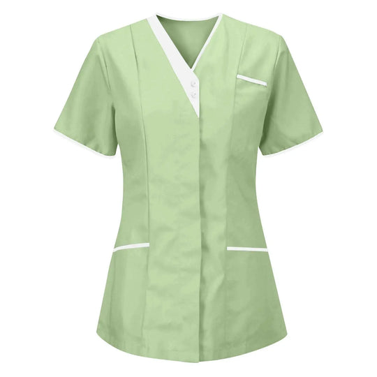 Filipina Medical Elite ISHOWTIENDA - Ergonomische Kurzarm-Klinikuniform mit V-Ausschnitt CJdropshipping