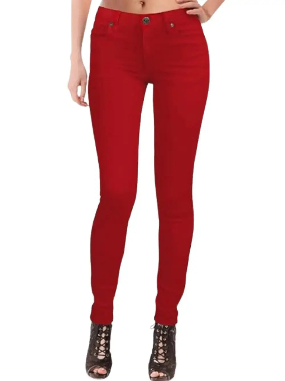 Damen-Jeans aus Baumwollstretch, Freizeithose, weiß, ultra-elastisch, bequem, für die Arbeit MedSurgery Store For Digital Health