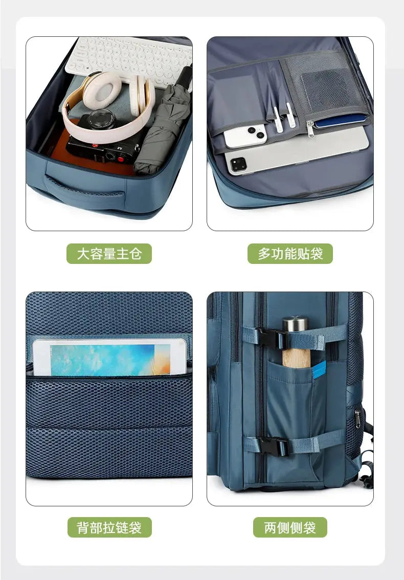 Großer Reiserucksack für Frauen und Männer, Kabinentasche, multifunktionaler wasserdichter Flugzeugrucksack mit USB-Ladefunktion, diebstahlsicherer Rucksack MedSurgery Store For Digital Health