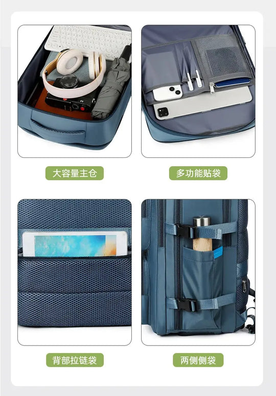 Großer Reiserucksack für Frauen und Männer, Kabinentasche, multifunktionaler wasserdichter Flugzeugrucksack mit USB-Ladefunktion, diebstahlsicherer Rucksack MedSurgery Store For Digital Health