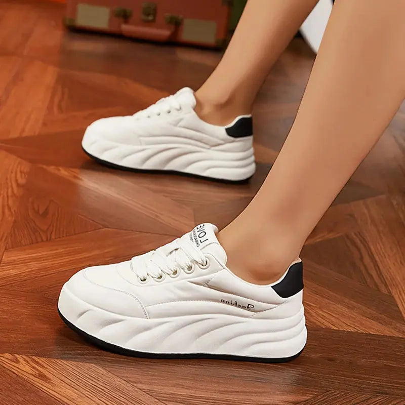 Frauen Weiße Schuhe 2025, Neue Flache Turnschuhe, Koreanischer Stil, Casual Sport, Vielseitige Brotschuhe MedSurgery Store For Digital Health