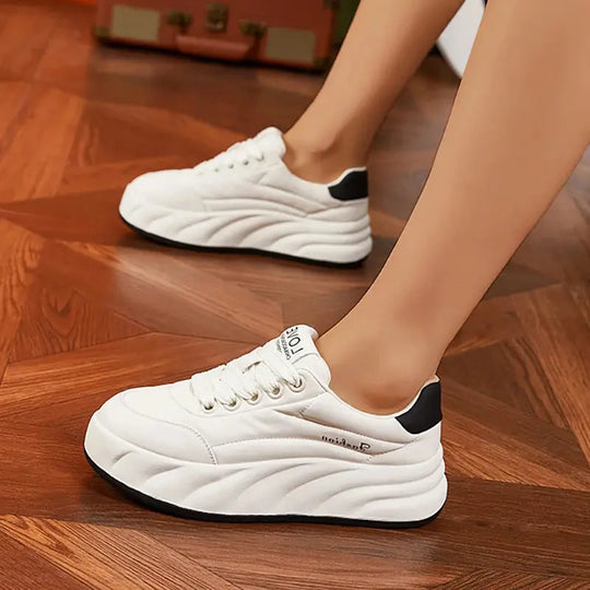 Frauen Weiße Schuhe 2025, Neue Flache Turnschuhe, Koreanischer Stil, Casual Sport, Vielseitige Brotschuhe MedSurgery Store For Digital Health
