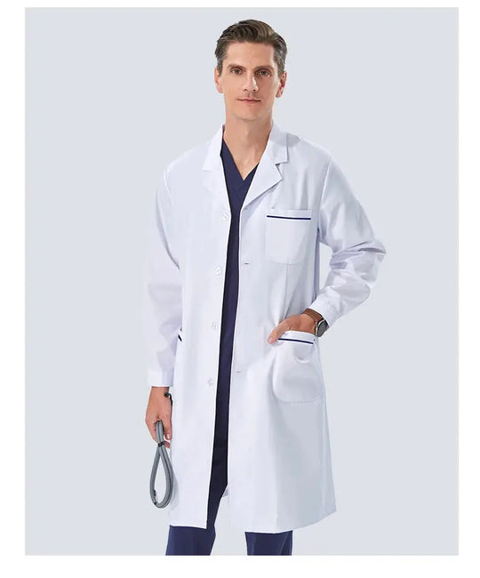 Günstiger weißer Laborkittel für Frauen, Männer, Studenten, Chemie, medizinische Fachkräfte, Krankenschwester, Langarm, Arztkittel XK002 MedSurgery Store For Digital Health