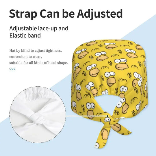 Personalisierte Die Simpsons Cartoon Cartoon medizinisches Personal Scrubs Hut Männer Frauen medizinische Krankenpflege chirurgische Scrub Kappen MedSurgery Store für digitale Gesundheit