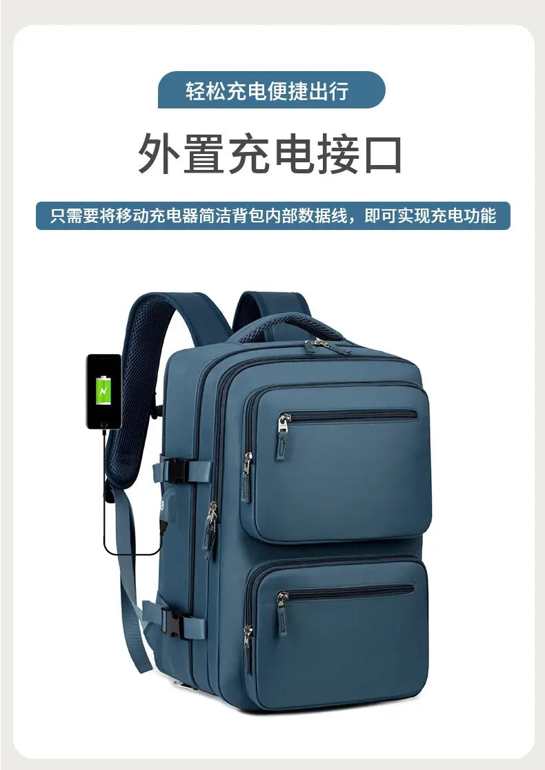 Großer Reiserucksack für Frauen und Männer, Kabinentasche, multifunktionaler wasserdichter Flugzeugrucksack mit USB-Ladefunktion, diebstahlsicherer Rucksack MedSurgery Store For Digital Health