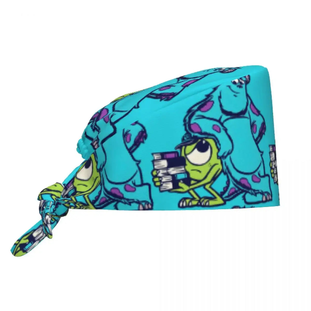 Personalisierte verstellbare Arbeitsmütze mit Monsters University Cartoon, chirurgische Mütze für Männer und Frauen, chirurgische Mütze für Krankenschwestern, Ärzte und Chirurgen MedSurgery Store For Digital Health