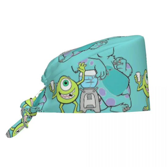 Personalisierte verstellbare Arbeitsmütze mit Monsters University Cartoon, chirurgische Mütze für Männer und Frauen, chirurgische Mütze für Krankenschwestern, Ärzte und Chirurgen MedSurgery Store For Digital Health