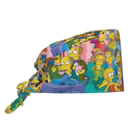 Personalisierte Die Simpsons Cartoon Cartoon medizinisches Personal Scrubs Hut Männer Frauen medizinische Krankenpflege chirurgische Scrub Kappen MedSurgery Store für digitale Gesundheit
