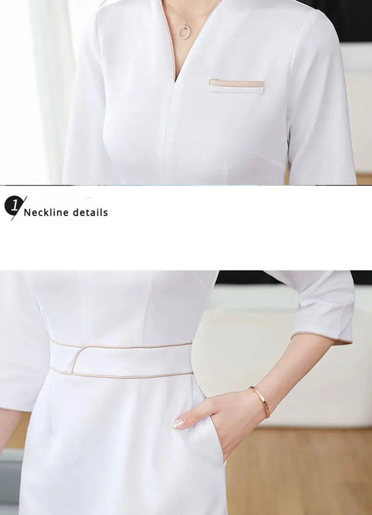 Sommer-Ästhetik-Uniform, Kurzarm-Schönheitssalon-Anzug, Damen-Spa-Ästhetikerin-Kleidung, Hotel-Massage-Arbeitskleidung, Koreanische Overalls-BC MedSurgery Store For Digital Health