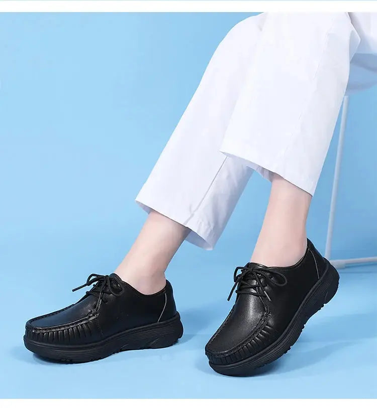 STRONGSHEN, weiße Plateauschuhe, Krankenpflegeschuhe für Frauen, leichte und bequeme Freizeitschuhe für die Arbeit, modische Slipper für Frauen MedSurgery Store For Digital Health