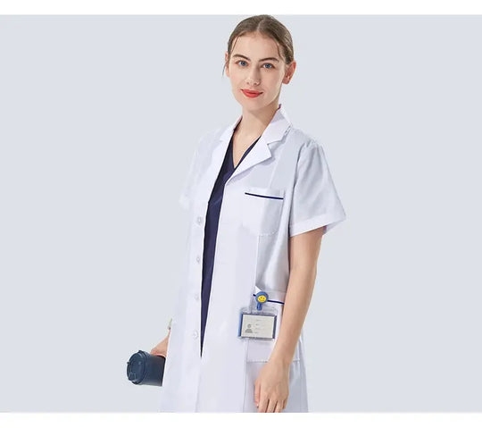 Günstiger weißer Laborkittel für Frauen, Männer, Studenten, Chemie, medizinische Fachkräfte, Krankenschwester, Langarm, Arztkittel XK002 MedSurgery Store For Digital Health