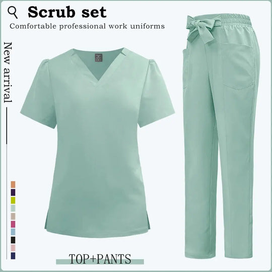 Kurze Ärmel Klinik Arbeitskleidung, Frauen Scrubs, Krankenhaus Scrubs, Dental Scrub Anzug, Krankenpflege Zubehör CJdropshipping