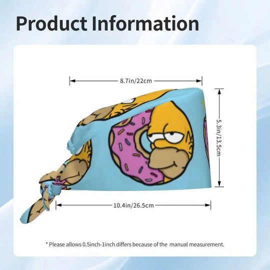 Personalisierte Die Simpsons Cartoon Cartoon medizinisches Personal Scrubs Hut Männer Frauen medizinische Krankenpflege chirurgische Scrub Kappen MedSurgery Store für digitale Gesundheit