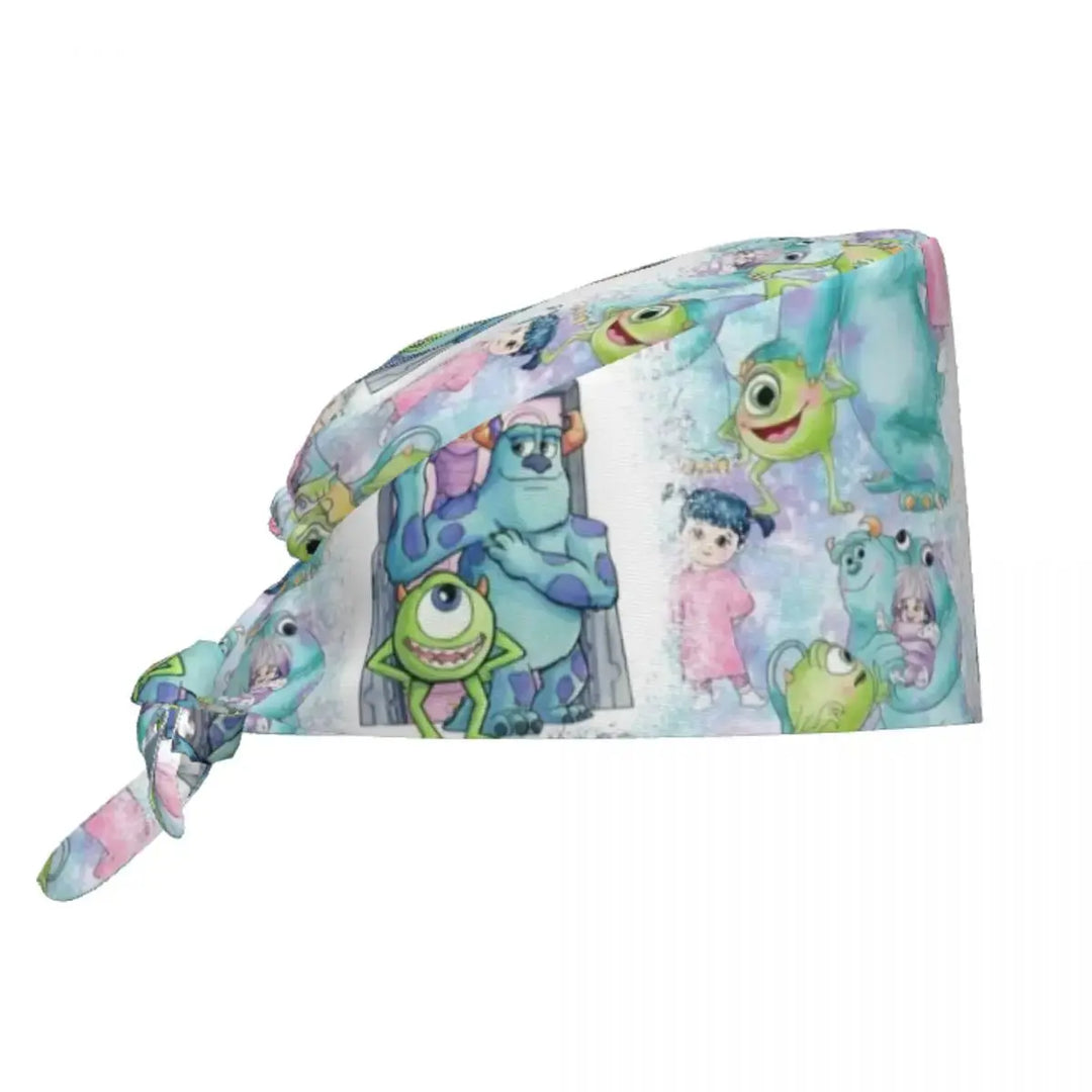Personalisierte verstellbare Arbeitsmütze mit Monsters University Cartoon, chirurgische Mütze für Männer und Frauen, chirurgische Mütze für Krankenschwestern, Ärzte und Chirurgen MedSurgery Store For Digital Health
