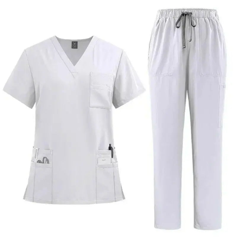 Klassische neue Krankenschwester Scrubs Set Männer Krankenschwester Zubehör Medizinische Uniform Chirurgische Dental Klinische Top Hosen Labor Arbeitskleidung