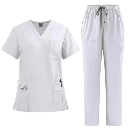 Klassische neue Krankenschwester Scrubs Set Männer Krankenschwester Zubehör Medizinische Uniform Chirurgische Dental Klinische Top Hosen Labor Arbeitskleidung