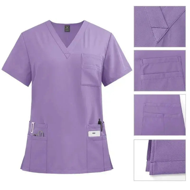 Klassische neue Krankenschwester Scrubs Set Männer Krankenschwester Zubehör Medizinische Uniform Chirurgische Dental Klinische Top Hosen Labor Arbeitskleidung