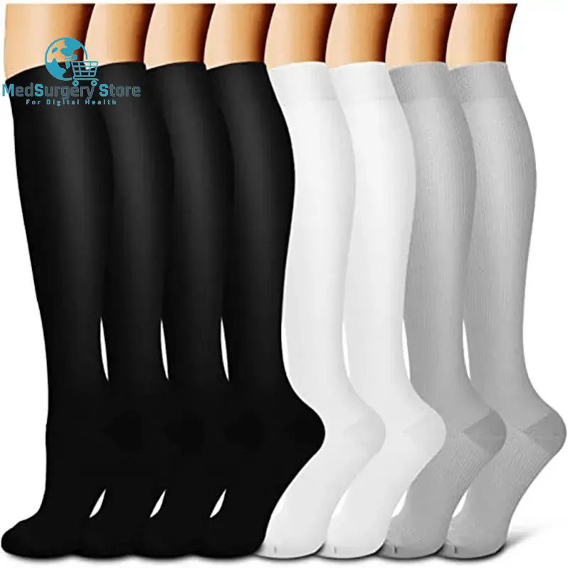 Neue Kompressionssocken Männer Frauen Krampfadern Kompression Golfs Crew Middle Tube Crossfit Travel Krankenschwester Socken EU 36-50 Meias