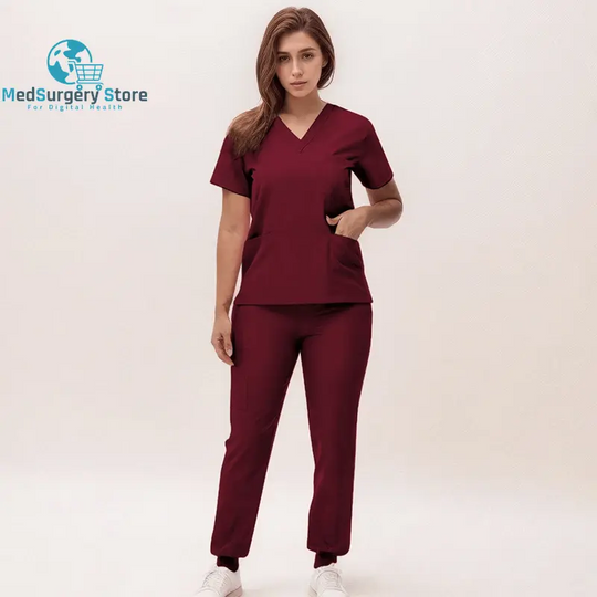 2025 Neue Krankenschwester Uniformen V-Ausschnitt Top Jogger Hose Scrub Sets Chirurgische Arbeitskleidung Zahnarzt Krankenpflege Anzug Krankenhaus Arzt Outfit S21