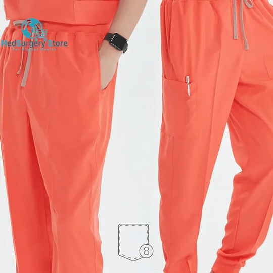 2025 Neue Krankenschwester Uniformen V-Ausschnitt Top Jogger Hose Scrub Sets Chirurgische Arbeitskleidung Zahnarzt Krankenpflege Anzug Krankenhaus Arzt Outfit S21