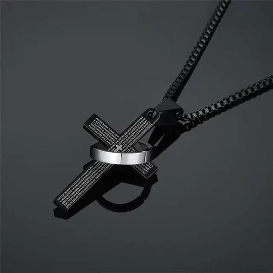 Mode Weibliche Kreuz Anhänger Dropshipping Gold Schwarz Farbe Edelstahl Jesus Kreuz Anhänger Halskette Schmuck für Männer/Frauen