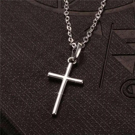 Mode Weibliche Kreuz Anhänger Dropshipping Gold Schwarz Farbe Edelstahl Jesus Kreuz Anhänger Halskette Schmuck für Männer/Frauen