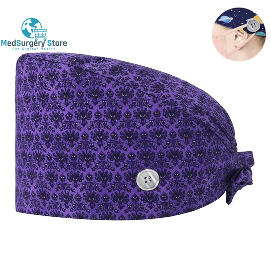 Neue Scrub Krankenschwester Hut Floral Bouffant Cap Mode Multicolour Krankenschwester Scrub Caps Einstellbare Bandage Turban Chirurgische Arzt Krankenschwester Hüte