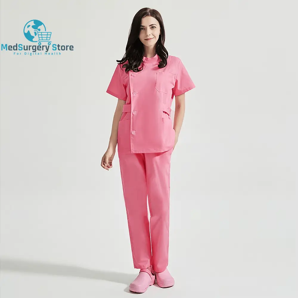 Niaahinn Gesundheitsdienste Scrubs Set Uniformen V-Ausschnitt Schönheitssalon Arbeit Uniform Frauen Sets Tierpflege Institution Scrubs Mantel