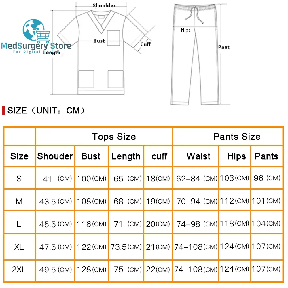 Niaahinn Gesundheitsdienste Scrubs Set Uniformen V-Ausschnitt Schönheitssalon Arbeit Uniform Frauen Sets Tierpflege Institution Scrubs Mantel