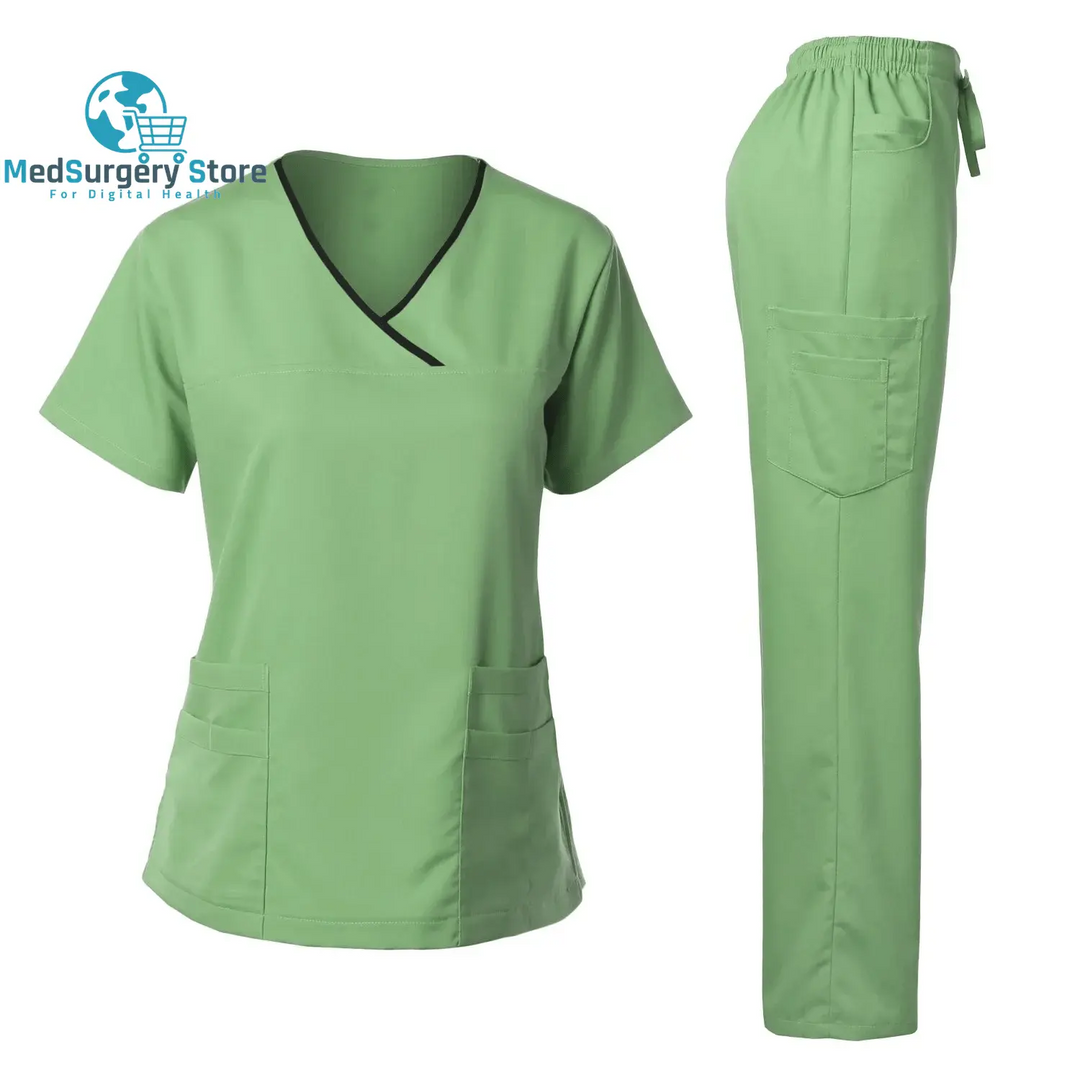 Hohe Qualität Chirurgische Uniform Frau Krankenhaus Klinische Schönheitssalon Spa Tops und Hosen Medizinische Frauen Krankenpflege Scrub Uniformen Sets