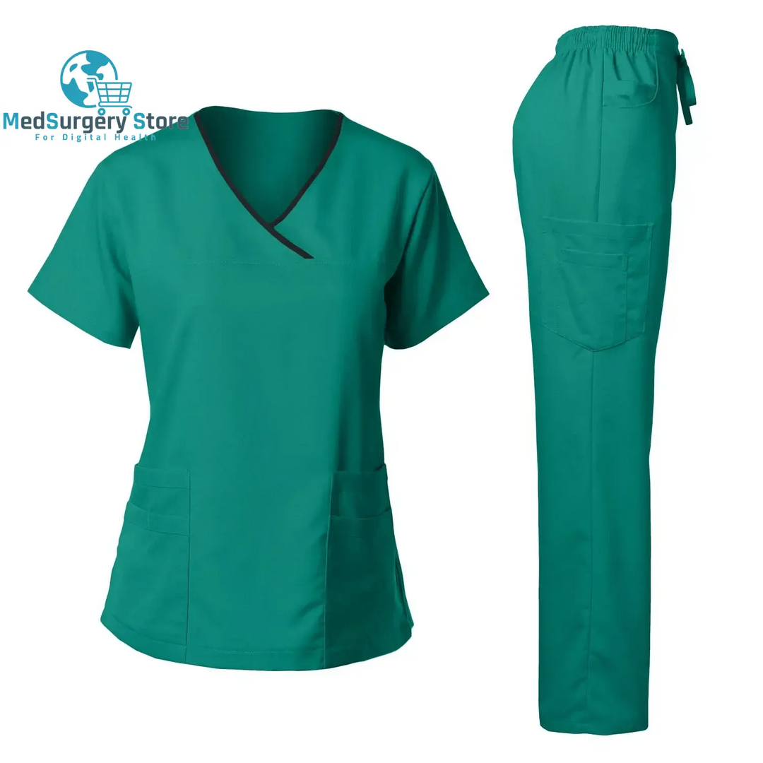 Hohe Qualität Chirurgische Uniform Frau Krankenhaus Klinische Schönheitssalon Spa Tops und Hosen Medizinische Frauen Krankenpflege Scrub Uniformen Sets
