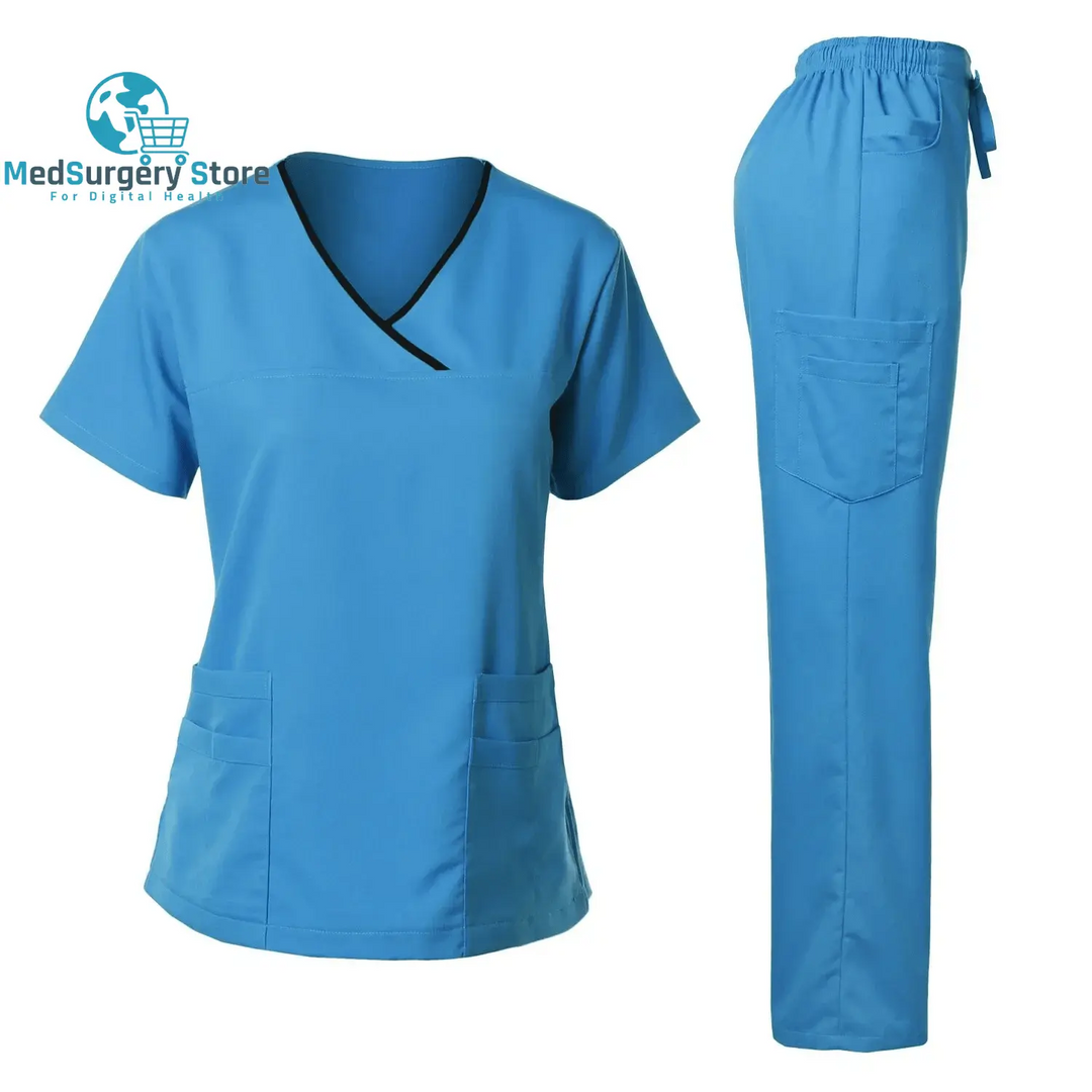 Hohe Qualität Chirurgische Uniform Frau Krankenhaus Klinische Schönheitssalon Spa Tops und Hosen Medizinische Frauen Krankenpflege Scrub Uniformen Sets