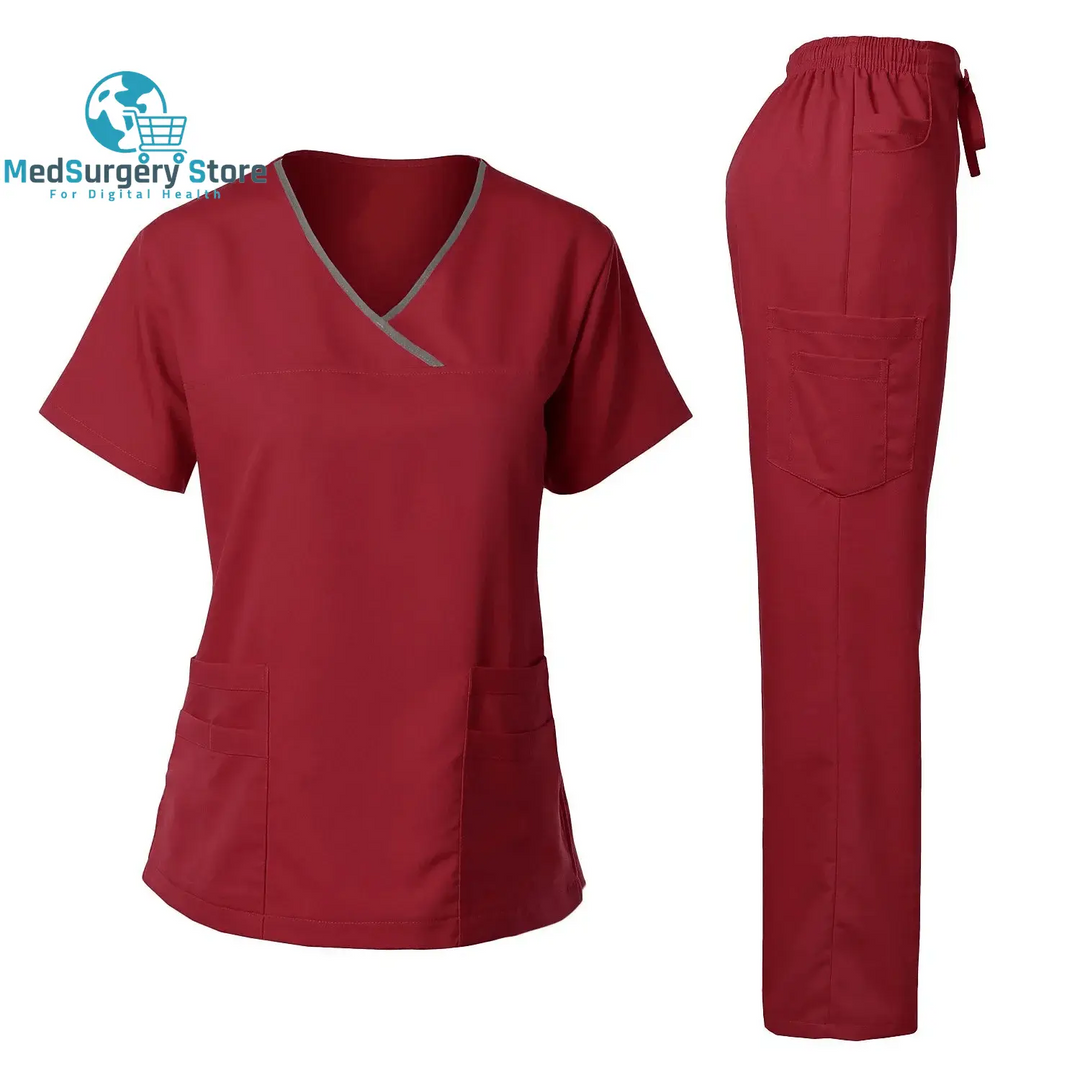 Hohe Qualität Chirurgische Uniform Frau Krankenhaus Klinische Schönheitssalon Spa Tops und Hosen Medizinische Frauen Krankenpflege Scrub Uniformen Sets