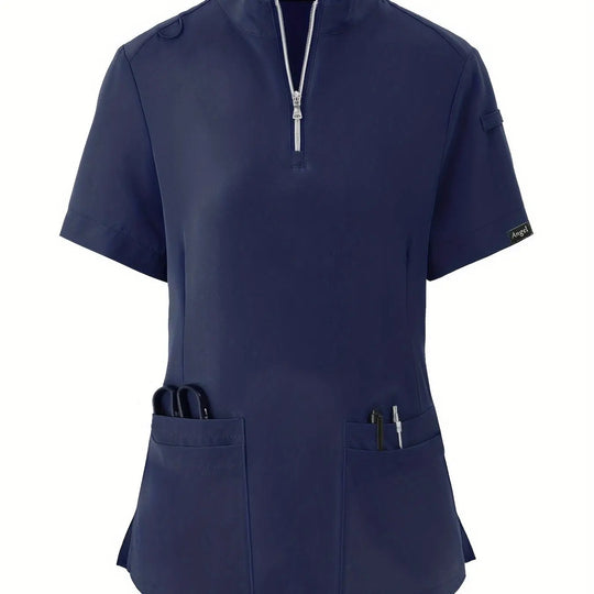 Stretchy Comfort Nurse Top - Weich, atmungsaktiv, Reißverschluss vorne, kurze Ärmel, entspannte Passform Gesundheitsversorgung Uniform für Frauen - Ideal für medizinische FachkräfteMedSurgery Store For Digital HealthMedSurgery Store For Digital Health601099564070018 - Marineblau - S(4)MarineblauS(4)Stretchy Comfort Nurse Top - Weich, atmungsaktiv, Reißverschluss vorne, kurze Ärmel, entspannte Passform Gesundheitsversorgung Uniform für Frauen - Ideal für medizinische Fachkräfte