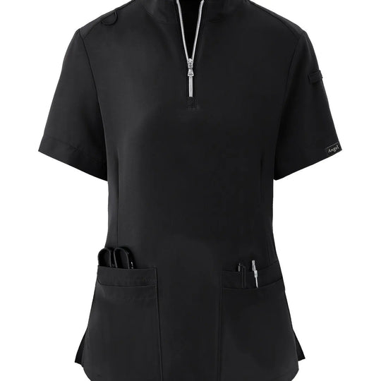 Stretchy Comfort Nurse Top - Weich, atmungsaktiv, Reißverschluss vorne, kurze Ärmel, entspannte Passform Gesundheitsversorgung Uniform für Frauen - Ideal für medizinische FachkräfteMedSurgery Store For Digital HealthMedSurgery Store For Digital Health601099564070018 - Schwarz - S(4)SchwarzS(4)Stretchy Comfort Nurse Top - Weich, atmungsaktiv, Reißverschluss vorne, kurze Ärmel, entspannte Passform Gesundheitsversorgung Uniform für Frauen - Ideal für medizinische Fachkräfte