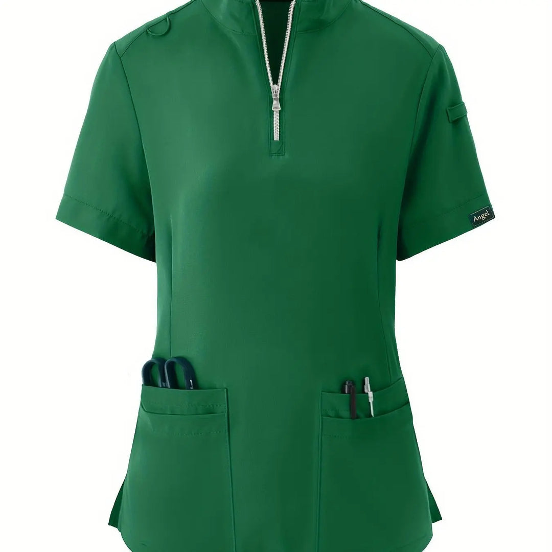Stretchy Comfort Nurse Top - Weich, atmungsaktiv, Reißverschluss vorne, kurze Ärmel, entspannte Passform Gesundheitsversorgung Uniform für Frauen - Ideal für medizinische FachkräfteMedSurgery Store For Digital HealthMedSurgery Store For Digital Health601099564070018 - Grün - S(4)GrünS(4)Stretchy Comfort Nurse Top - Weich, atmungsaktiv, Reißverschluss vorne, kurze Ärmel, entspannte Passform Gesundheitsversorgung Uniform für Frauen - Ideal für medizinische Fachkräfte