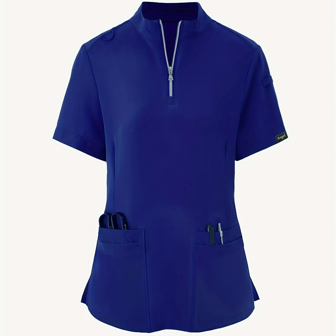 Stretchy Comfort Nurse Top - Weich, atmungsaktiv, Reißverschluss vorne, kurze Ärmel, entspannte Passform Gesundheitsversorgung Uniform für Frauen - Ideal für medizinische FachkräfteMedSurgery Store For Digital HealthMedSurgery Store For Digital Health601099564070018 - Königsblau - S(4)KönigsblauS(4)Stretchy Comfort Nurse Top - Weich, atmungsaktiv, Reißverschluss vorne, kurze Ärmel, entspannte Passform Gesundheitsversorgung Uniform für Frauen - Ideal für medizinische Fachkräfte