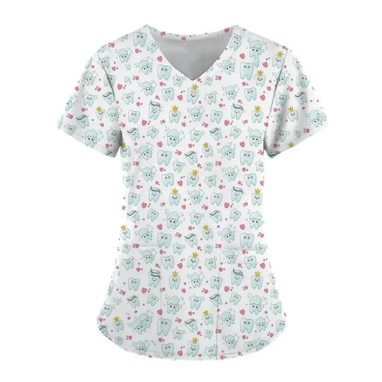 Zähne drucken Scrub Tops für Frauen, Zahnarzt Arbeit Uniform, Frauen Scrubs, Krankenhaus Scrubs, 2024dsers - fulfillment - serviceMedSurgery Store For Digital Health1005007655720100 - HSC04J202403197 - XSHSC04J202403197XTooth Print Scrub Tops für Frauen, Zahnarzt Arbeit Uniform, Frauen Scrubs, Frauen Scrubs, Krankenhaus Scrubs, 2024