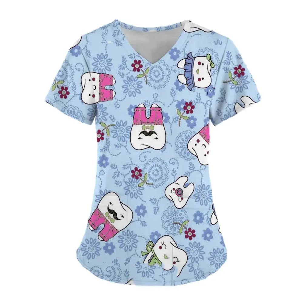 Zähne drucken Scrub Tops für Frauen, Zahnarzt Arbeit Uniform, Frauen Scrubs, Krankenhaus Scrubs, 2024dsers - fulfillment - serviceMedSurgery Store For Digital Health1005007655720100 - HSC04J202403197 - XSHSC04J202403197XTooth Print Scrub Tops für Frauen, Zahnarzt Arbeit Uniform, Frauen Scrubs, Frauen Scrubs, Krankenhaus Scrubs, 2024