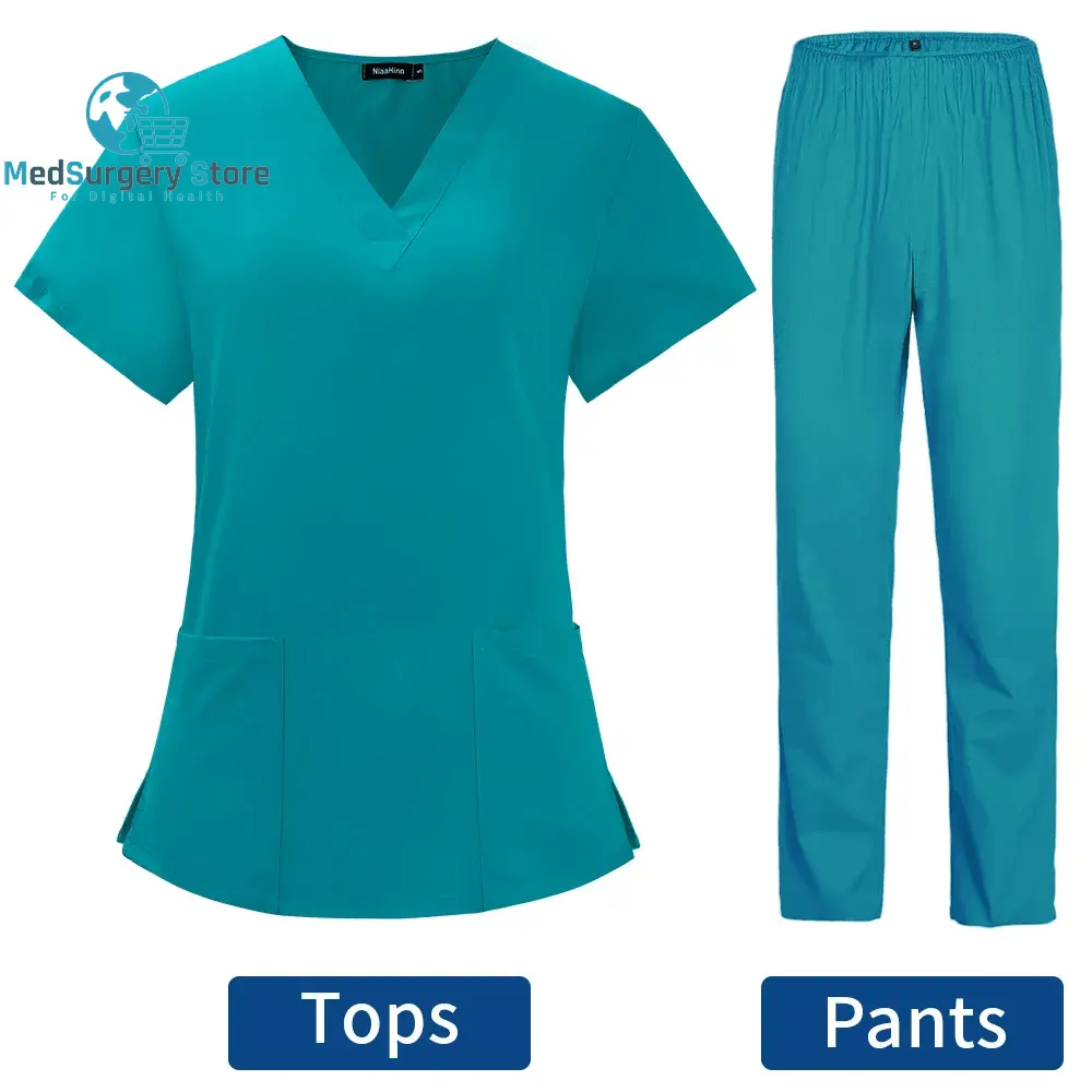 Pet Grooming Arzt Uniformen Non-Sticky Hair Krankenschwester Frauen dünn und leicht Stoff medizinische Kleidung für Sommer klinische Uniform Frau