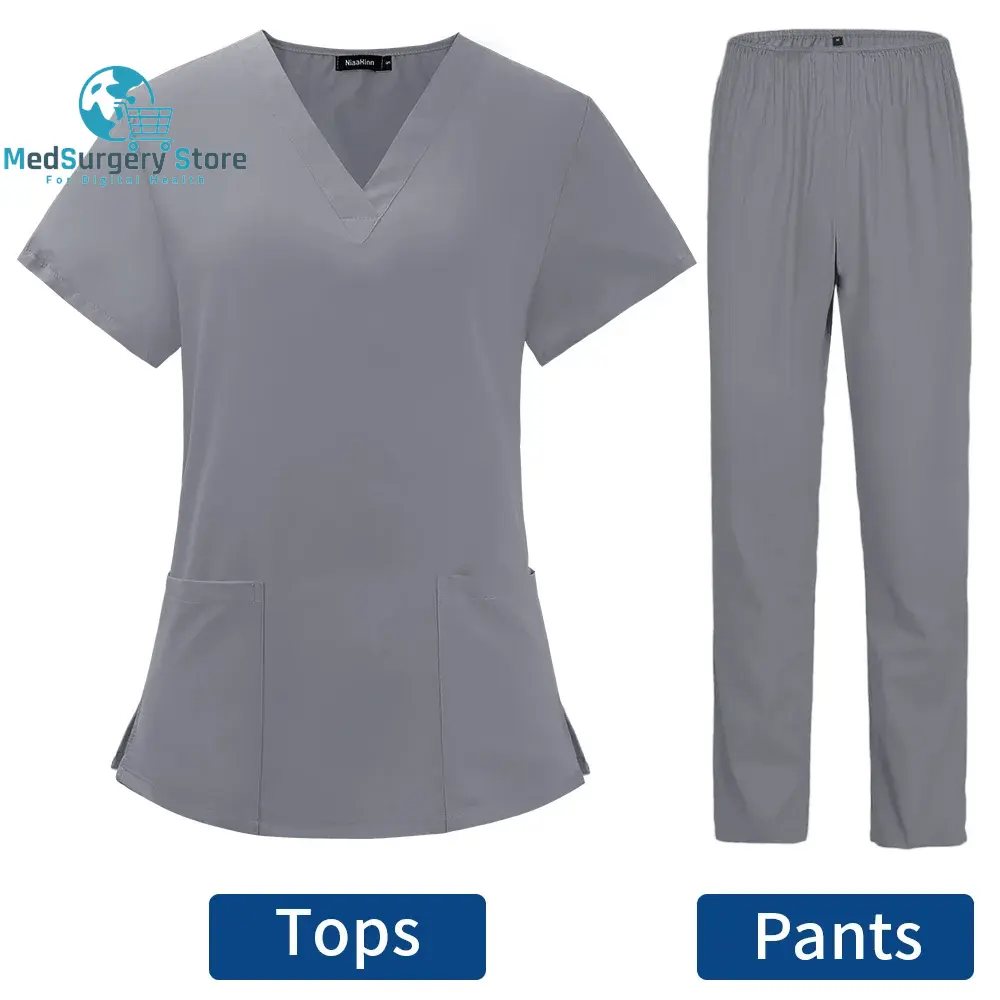 Pet Grooming Arzt Uniformen Non-Sticky Hair Krankenschwester Frauen dünn und leicht Stoff medizinische Kleidung für Sommer klinische Uniform Frau