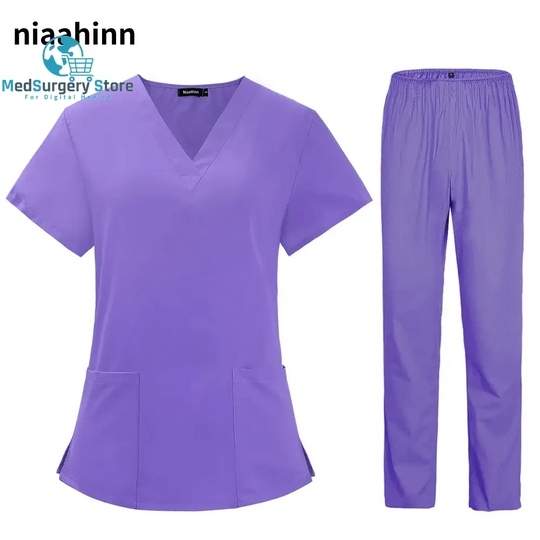 Pet Grooming Arzt Uniformen Non-Sticky Hair Krankenschwester Frauen dünn und leicht Stoff medizinische Kleidung für Sommer klinische Uniform Frau